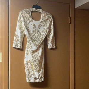 White and gold dress